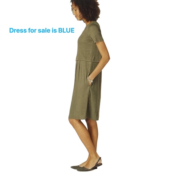 J.JILL NWT Seaside Blue Pocket Midi Dress Size M - Picture 2 of 15